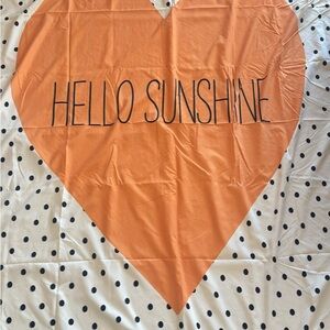 Hello Sunshine Heart Twin Duvet cover - Orange Polka Dot